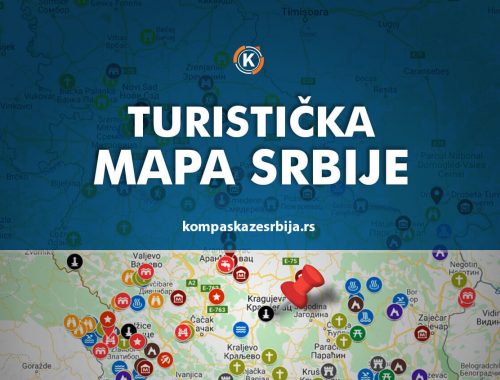 Turisticka mapa znamenitosti Srbije